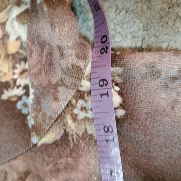 Pretty Brown stretch Floral Dress top xl - Picture 4 of 8